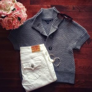Banana Republic | Button Up Sweater | Gray